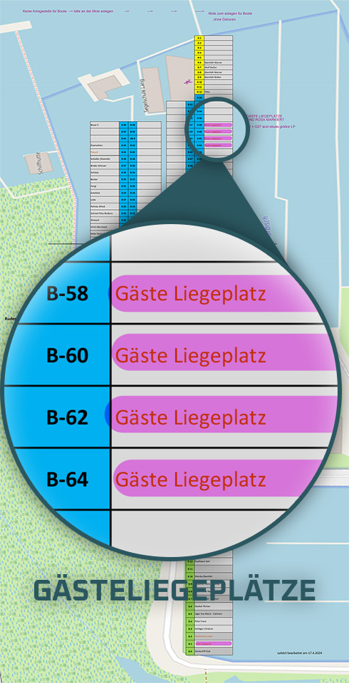 Hafenplan YCM Yacht-Club Mörbisch